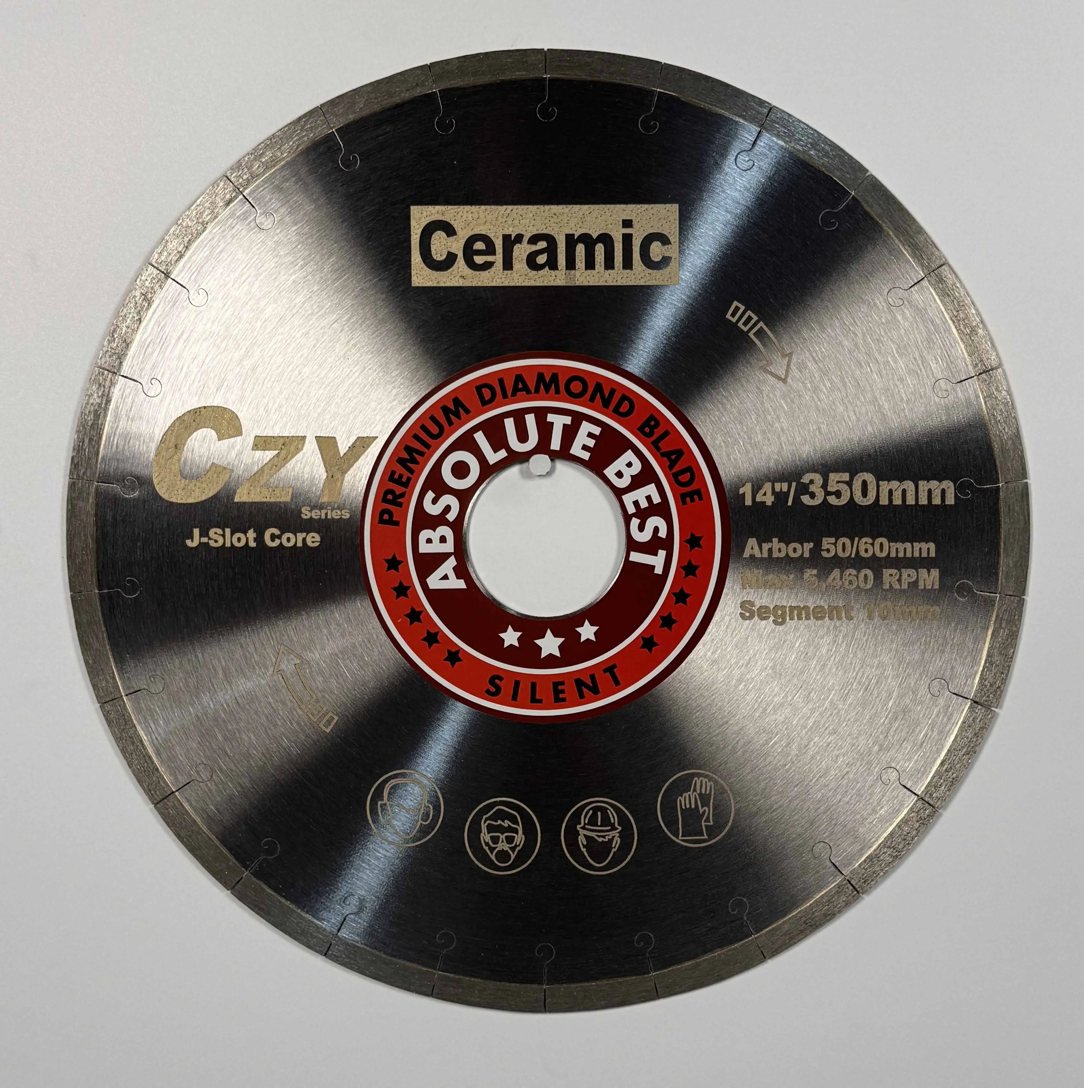 

16"/400mm J-Slot Ceramic Cutting Saw Blade, Circular Diamond Saw Blade, Ceramic Diamond Cutting Disc Customized Color Logo