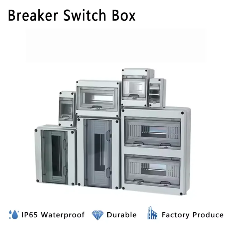HL Series Junction Box 5/8/12/15/18/24WAY Plastic Outdoor Electrical IP65 Waterproof Distribution Box Circuit Breaker Switch Box