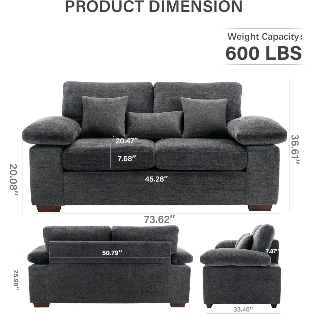 Loveseat Couch Sofa,73