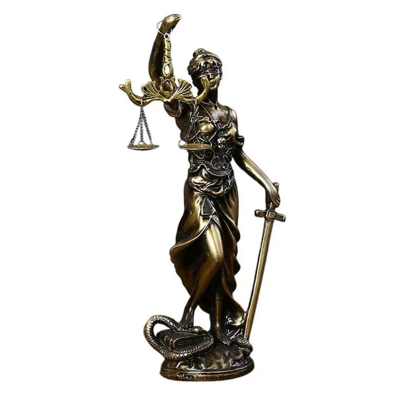 Lady Justice Figurine Justice Goddess Resin Desk Figurine Justice Fairness Goddess Statue Greek Mythology Ornaments For Lawyer