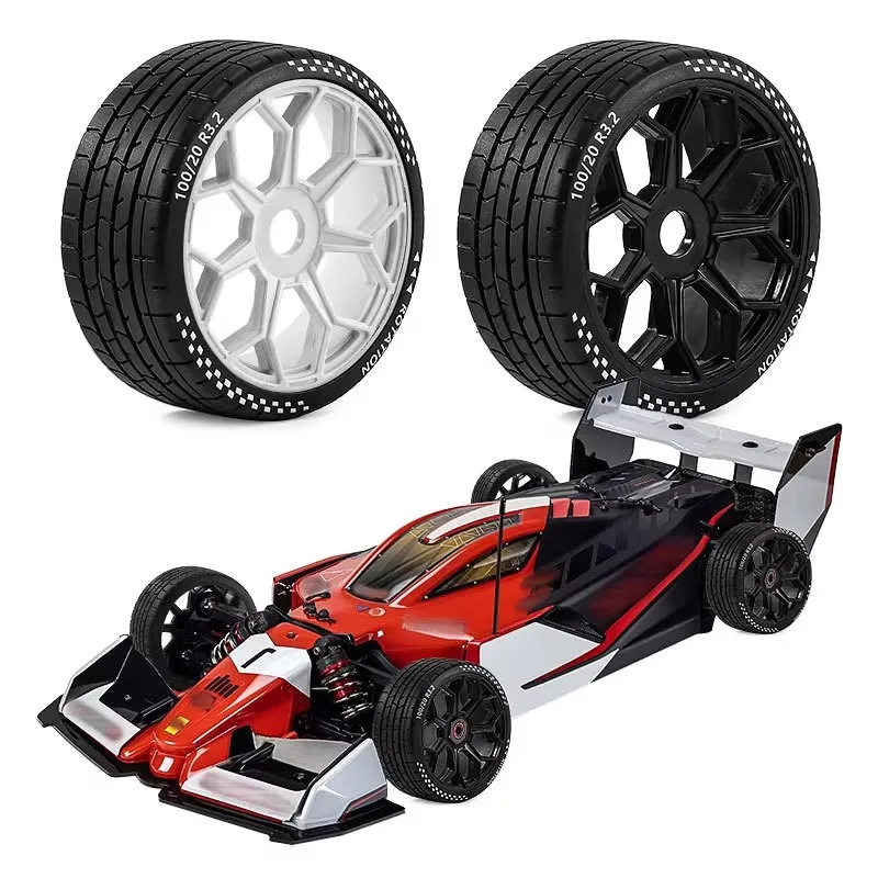 

D370 GT Racing Tires Upgrade, for 1/7 ARRMA F1 and 1/8 HuanXin X3GT RC Car, High Grip On-Road Wheels, Upgrade Accessories