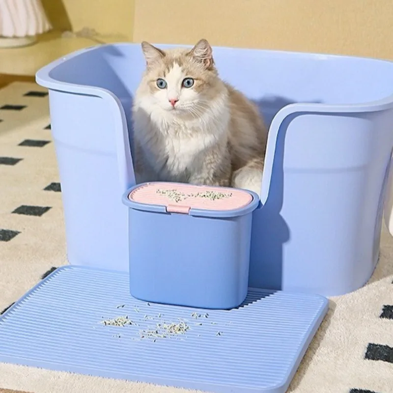 

Large-sized Open Heightening Cat Litter Box Cat Toilet Pet Cat Litter Drawer Enclosure Drawer Type Deodorization