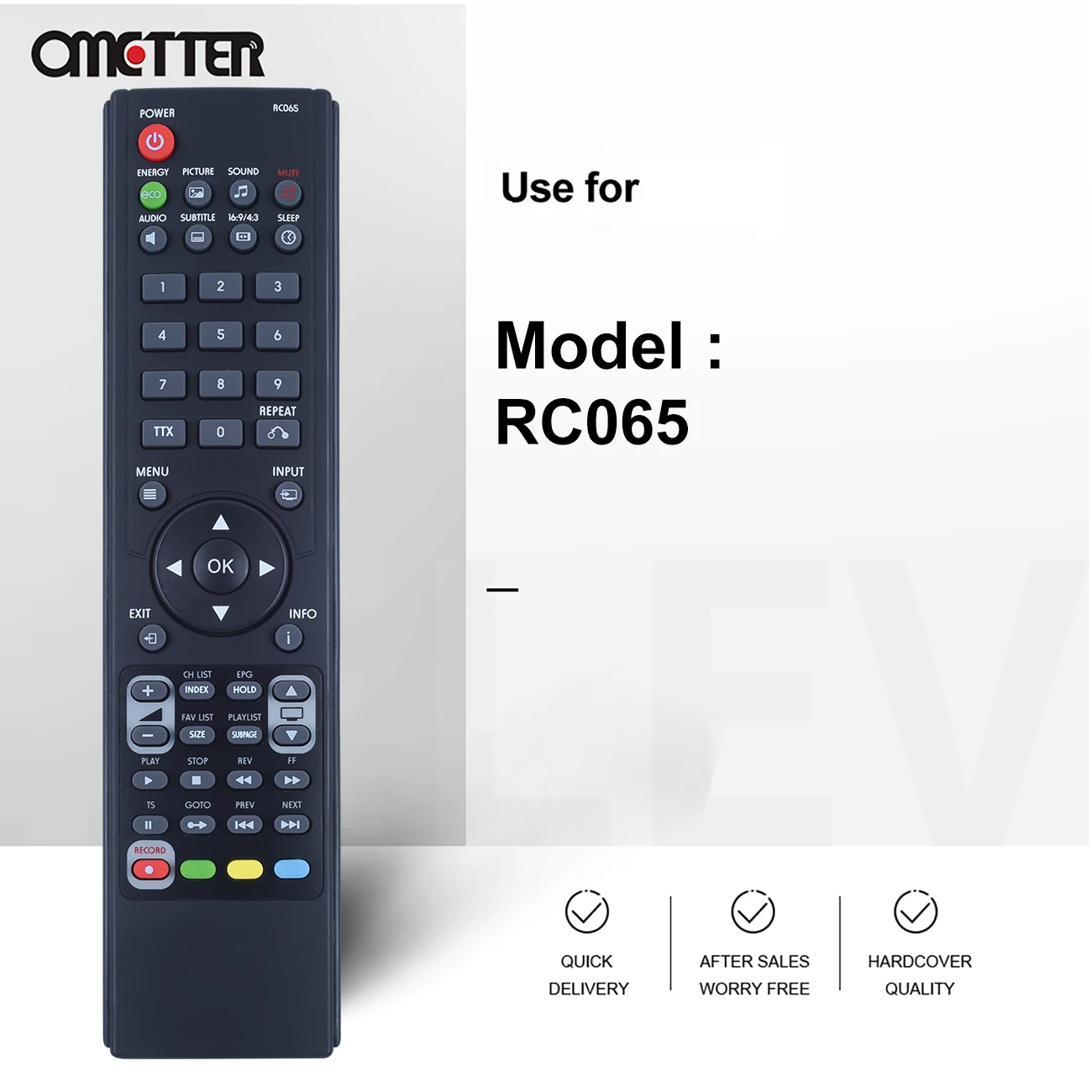 Novo controle remoto para BLU:SENS LCD LED TV RC065 Controller