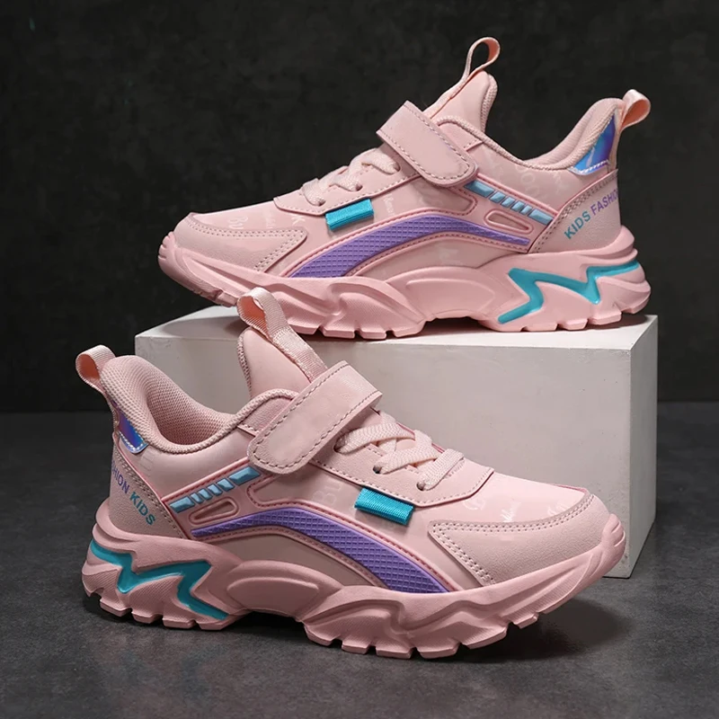Trendy Kinder Casual Schuhe Mädchen Tennis Rutschfeste Student Kinder Outdoor Sport Lauf Sneaker Komfort Walking Schuhe – Detail 4
