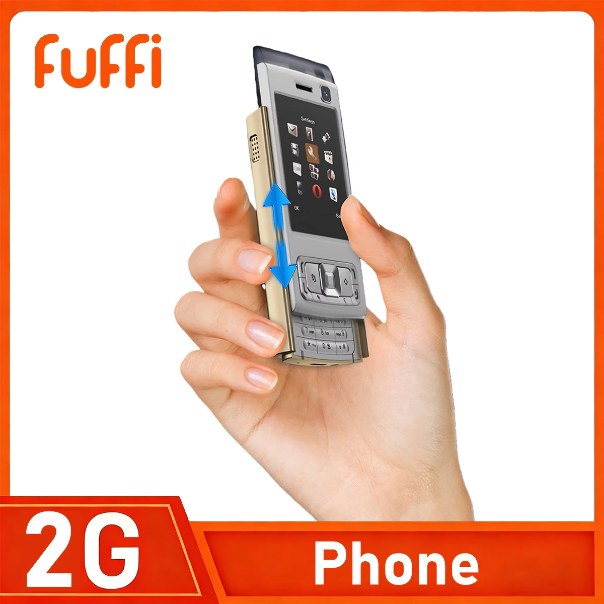 FUFFI-S24 Pro,slide phone,luminous phone,2.0 inche,2G network, dual SIM, supports mobile phone holder, FM, feature phone, 800mAh