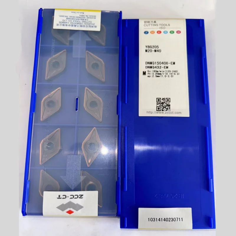 Carbide Insere Ferramentas de Corte Ferramenta de Torneamento Cnc Dnmg150404-em Ybg205 Dnmg150408-em Ybg205 Cnc 10 Pcs Zcc.ct
