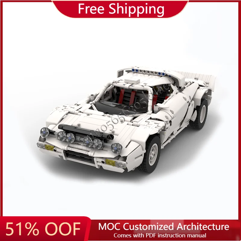 جديد 1477 قطعة MOC تخصيص الإبداعية الأبيض رالي سيارة تكنولوجيا الطوب سباق السيارات لعب الاطفال هدايا عيد الميلاد وأعياد الميلاد