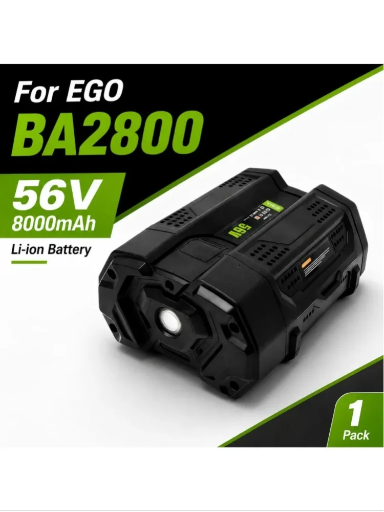 Ersatzakku für EGO BA2800 |   56V 8000mAH/8.0Ah, kompatibel mit BA2800T/BA4200/BA4200T/BA1400/BA5600T und allen Serien