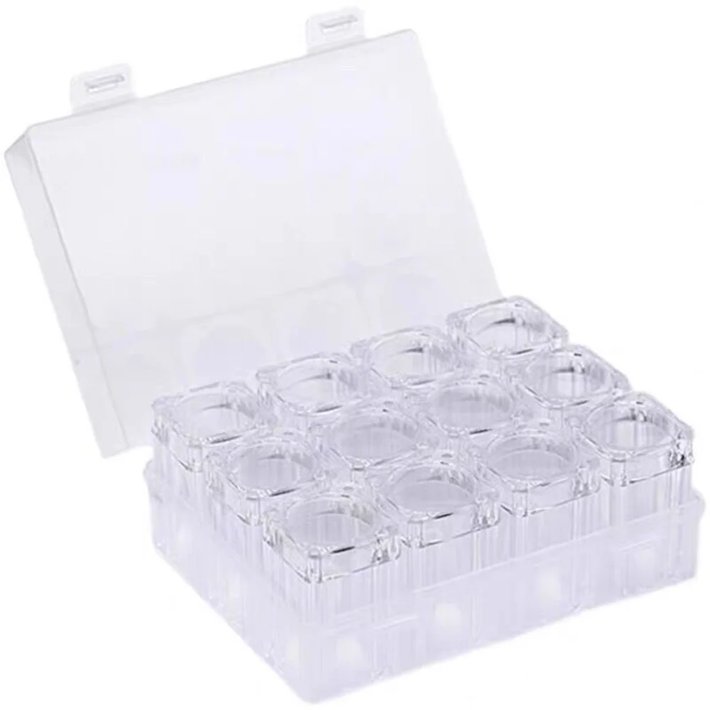 12PC Installed Roll Money Cylinder Storage Box  For Coins Storage Capsules Protection Boxes Container