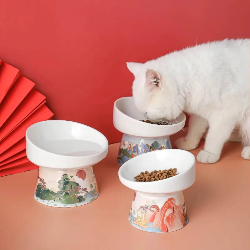 ciotola-per-gatti-in-ceramica-alimentatore-supporto-rialzato-osso-cina-cervicale-proteggi-cibo-acqua-ciotola-in-ceramica-per-gatti-cani-di-piccola-taglia-forniture-per-animali-domestici