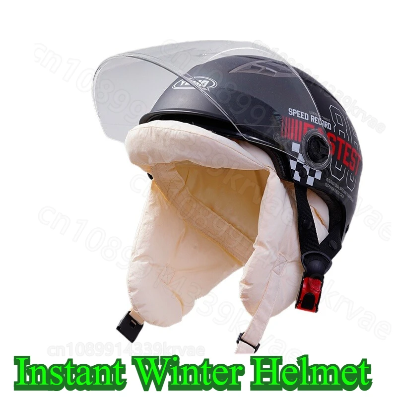 

Helmet liner hat women winter ear protection hat outdoor windproof feather bag head thermal fleece hat men electric vehicles
