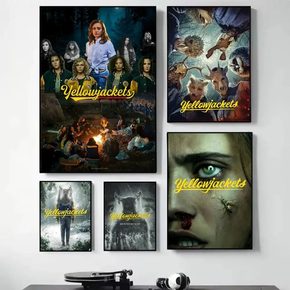Thriller Television Y-Yellowjackets Painting Calligraphy Self Adhesive Wall Art Waterproof Print For Bedroom Hallway Home Decor