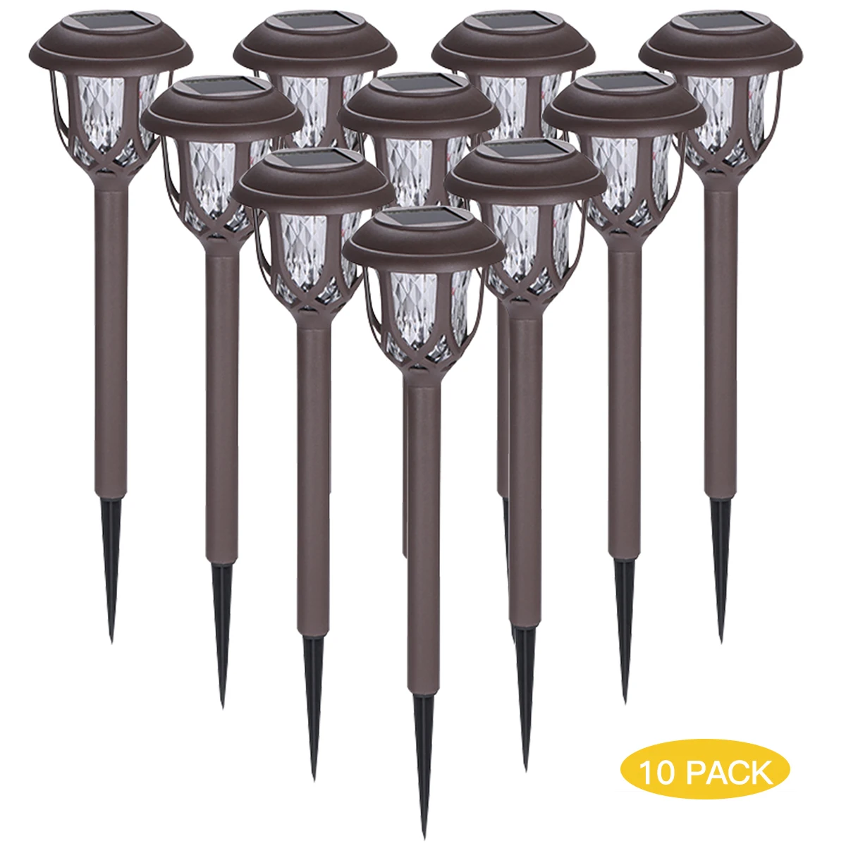 Tomshine 10pcs Solar Powered Lawn Lights LEDs Water Ripple Garden Lamp IP44 Water-proof Outdoor Landscape Light for Lawn Yard