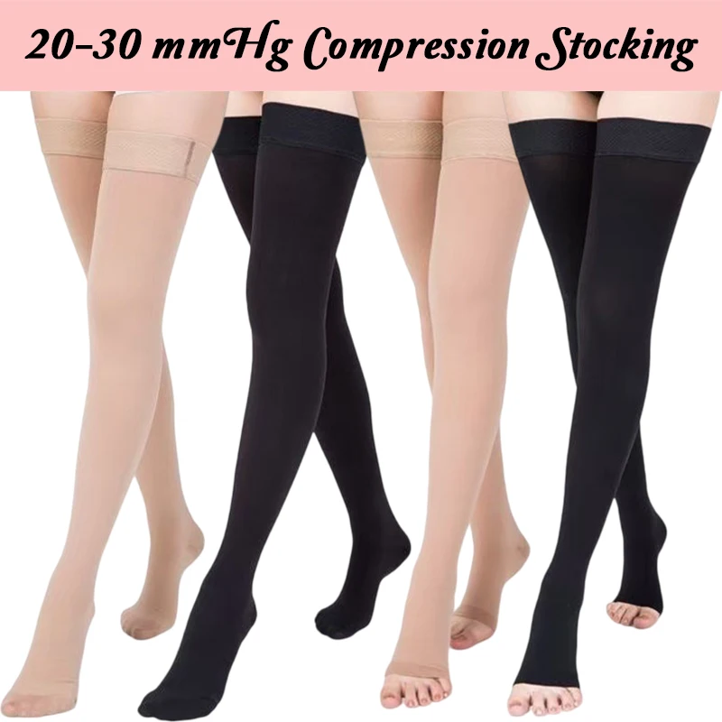 20-32 mmHg Compression Stocking Legwarmers Thigh Stockings Stress Relief Compression Stockings Clothing Supplies Accessories view 3