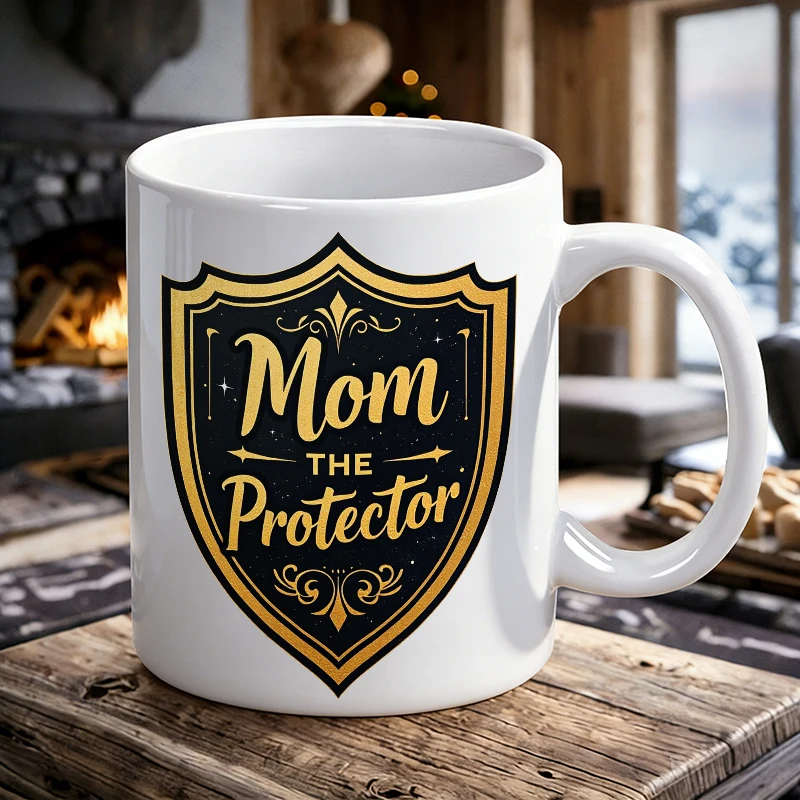 

Mom's Shield - The Protector Mother's Day printed Mug