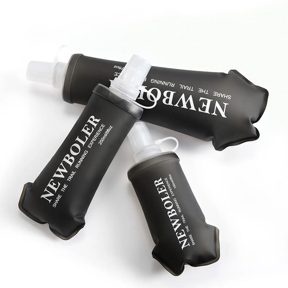 AliExpress NONE 150/250/500ml Sport Water Bottle TPU Folding Soft Flask Drink Portable Water Bottle Running Hiking Bicycle Fitness Water Bag