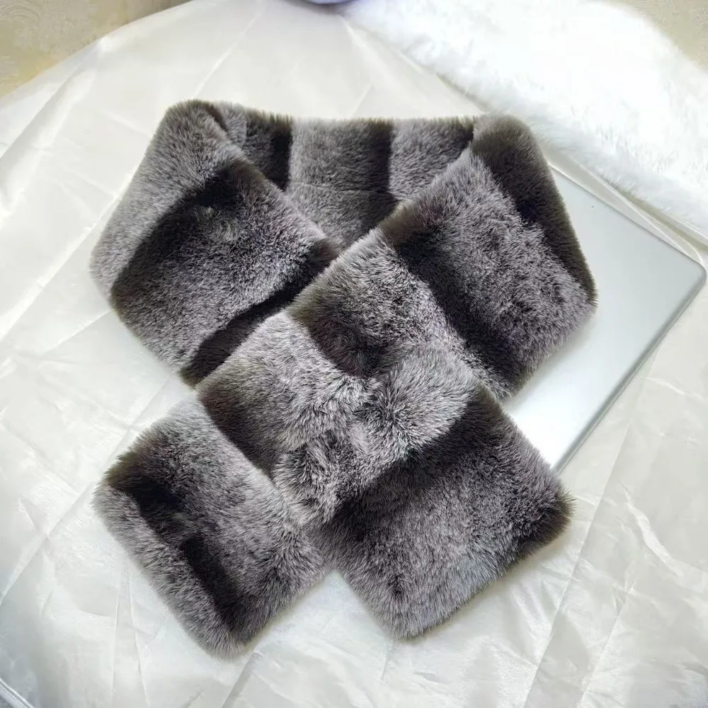 Double Sided Stole Thick Cross Scarf Soft Thermal Faux Fur Collar Washable Cosy Fluffy Muffler Night Out