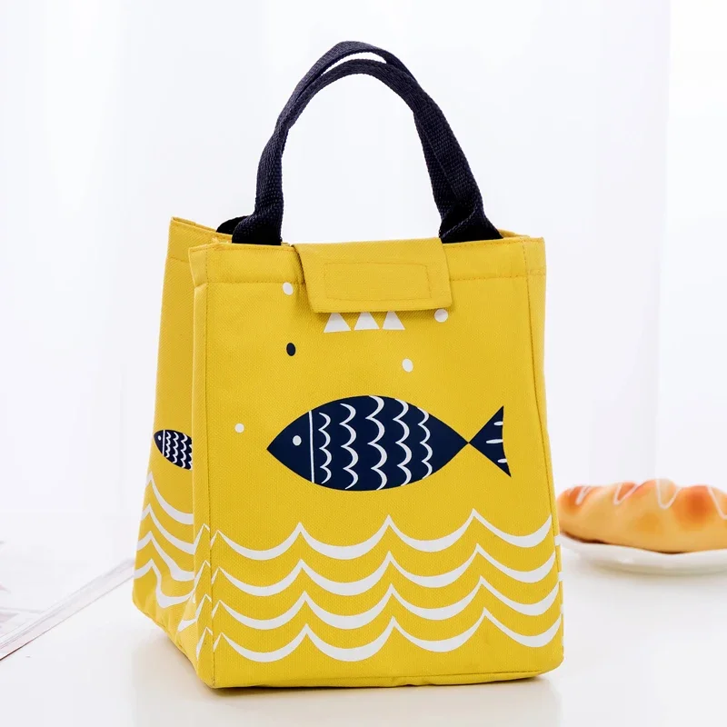 Portable Unisex Lunch Bags Waterproof Food Picnic Lunch Box Bag Insulated Women Cooler Bags Fresh Bento Pouch