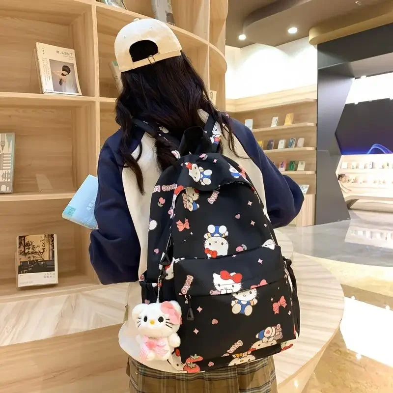 

Детский рюкзак Hello Kitty's с героями мультфильмов, аниме-фигурка, водонепроницаемая, большой емкости, милая легкая дорожная школьная сумка для студентов