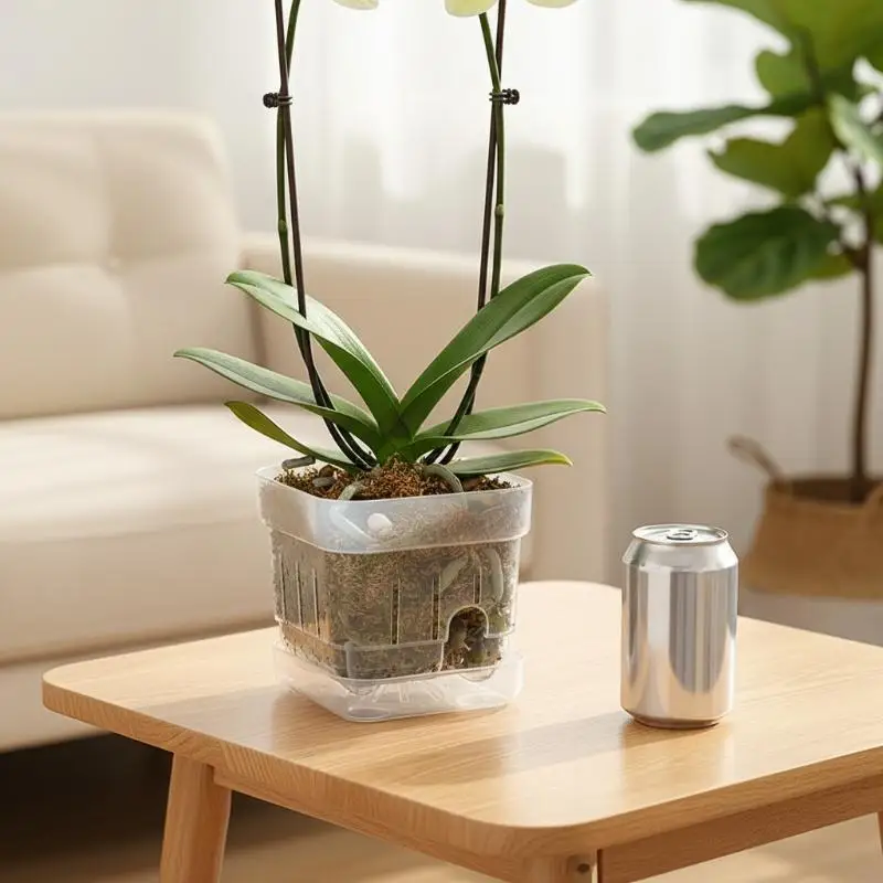 Square Root View Planter Pot Breathable Plastic Flowerpot with Drainage for Home Decoration  Display
