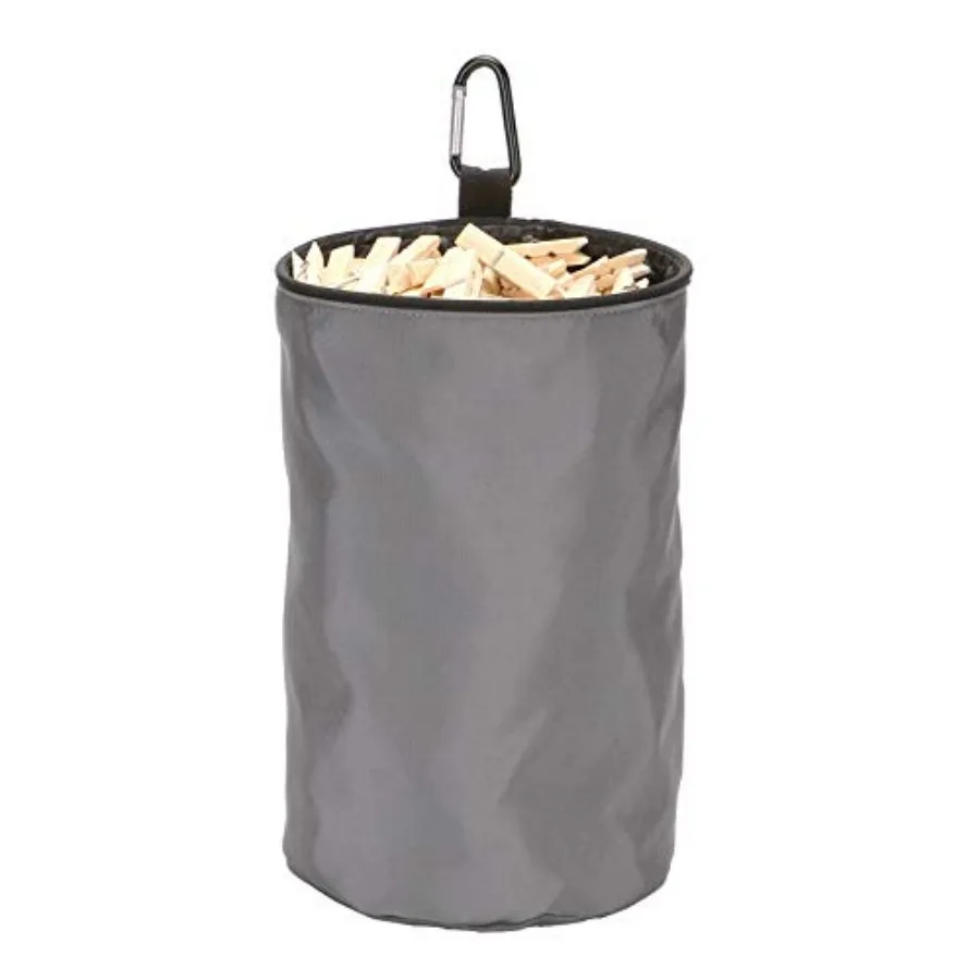 

Clothespins Bag Hanging Clothesline Peg Organizer Storage Bags, Dust-proof Grey