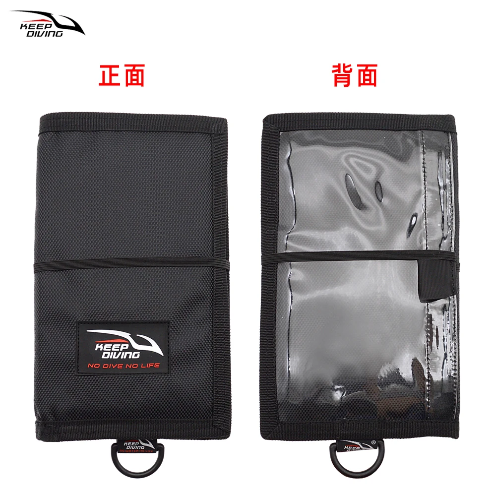 Scuba Diving Writing Pad Notebook Underwater Slate Gear with Pencil Clip PU Leather & PP Polypropylene Wearing Resistance