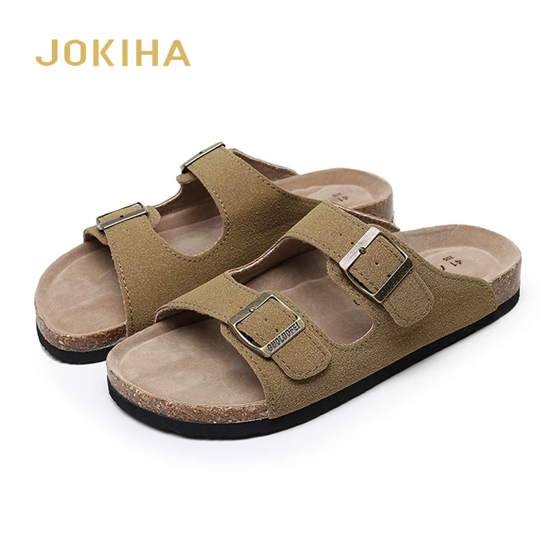 2023 Summer Men\'s Mule Clogs Slippers High Quality Classic Two Buckle Cork Slides Sandals Footwear For Men Women Unisex 35-46