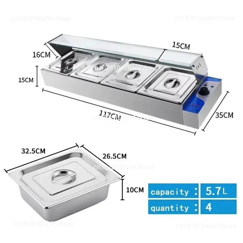 Silver Stainless Steel Motor-heated Food Warmer for Commercial Catering and Bakery Use
