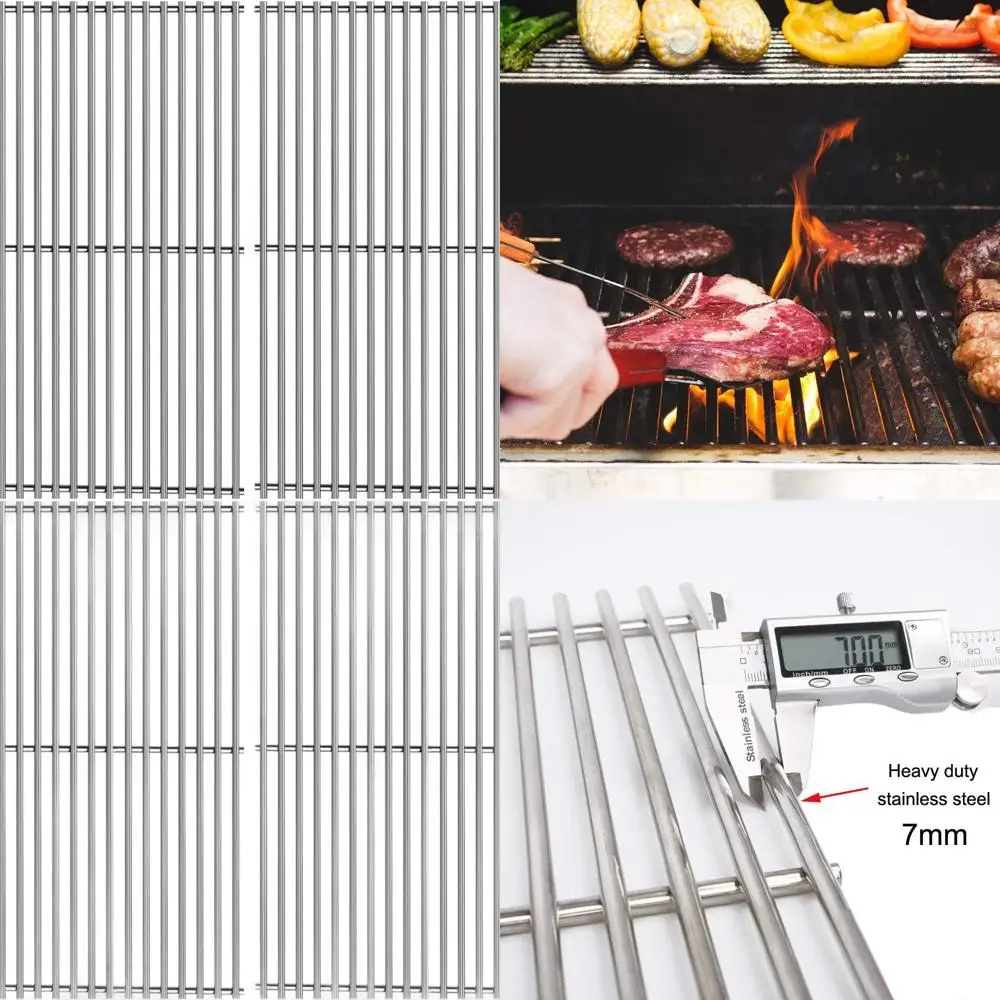 

2-Pack 19.25 Stainless Steel BBQ Grill Grates Replacement for Jenn-Air 720-0336, Nexgrill Models 720-0163, 720-0511, 720-0430, 7