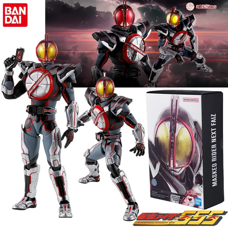 Bandai Genuine S.H.Figuarts Masked Rider Faiz Next Faiz Anime Figure Action Toys for Boys Girls Christmas Gift Collectible Model