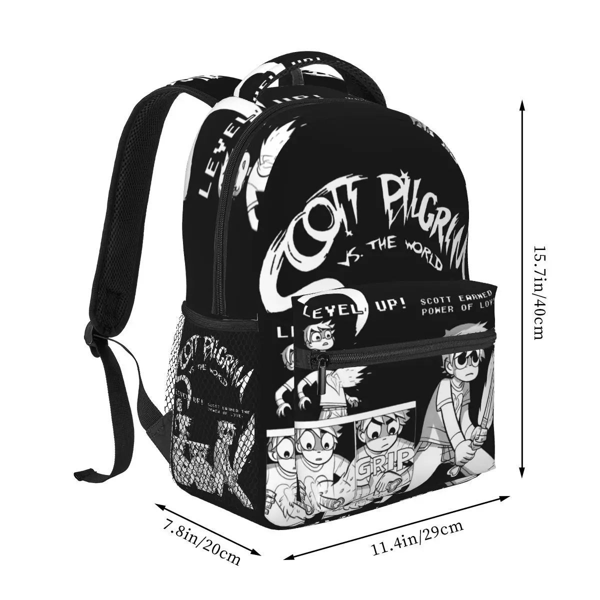 Scott Pilgrim Vs The World Backpacks Boys Girls Bookbag Students School Bags Cartoon Travel Rucksack Shoulder Bag Large Capacity