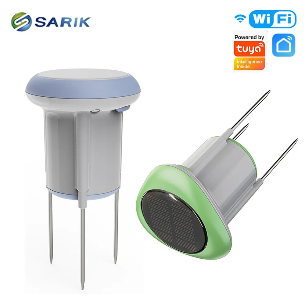 

Tuya Smart Wireless App Remote Control Waterproof IP66 Solar Soil Temperature and Humidity Moisture Sensor