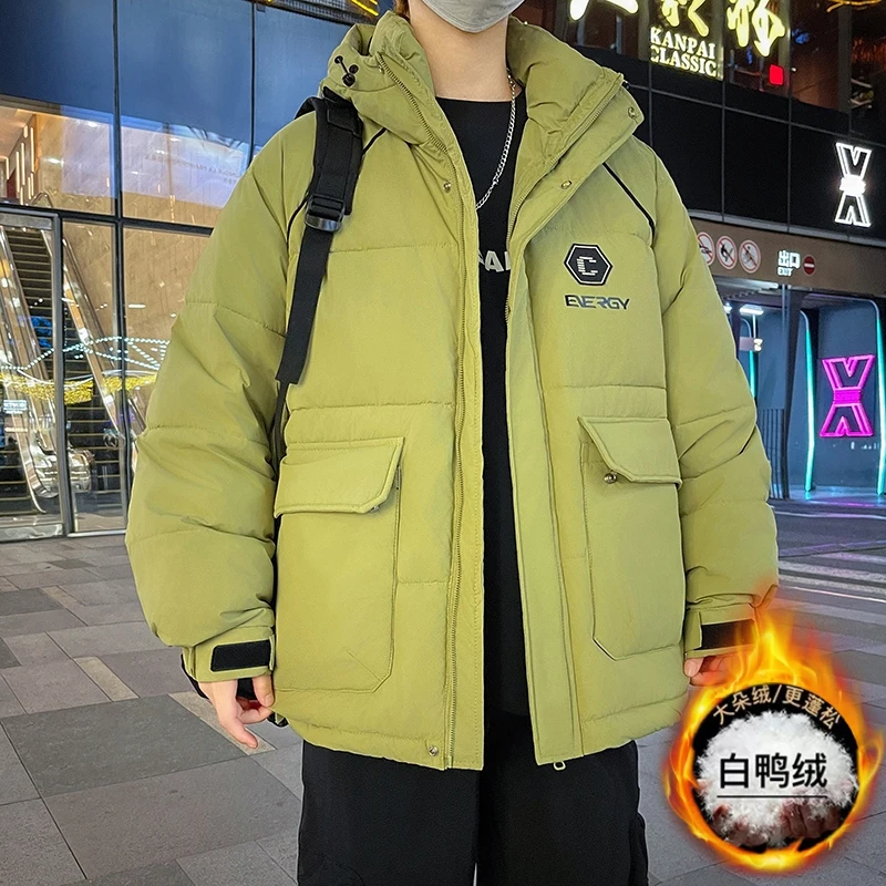 

Men's down jacket, white duck down filling, three-dimensional cutting warm top coat, autumn and winter casual warm jacket