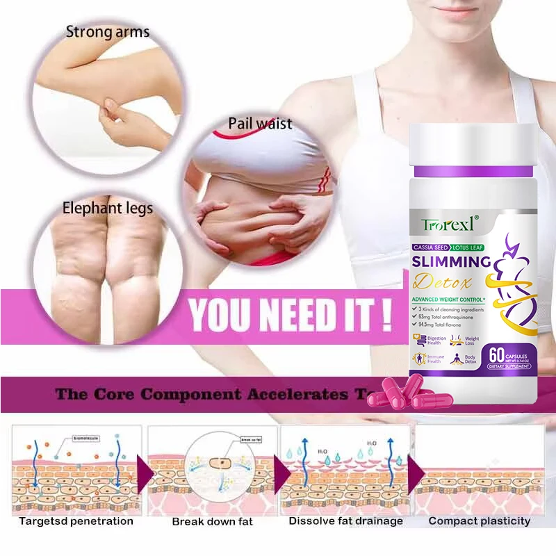 حبوب فقدان الوزن التخسيس السموم قوية الدهون الموقد حمية حبوب الشهية القمع التمثيل الغذائي الداعم الجمال الصحة