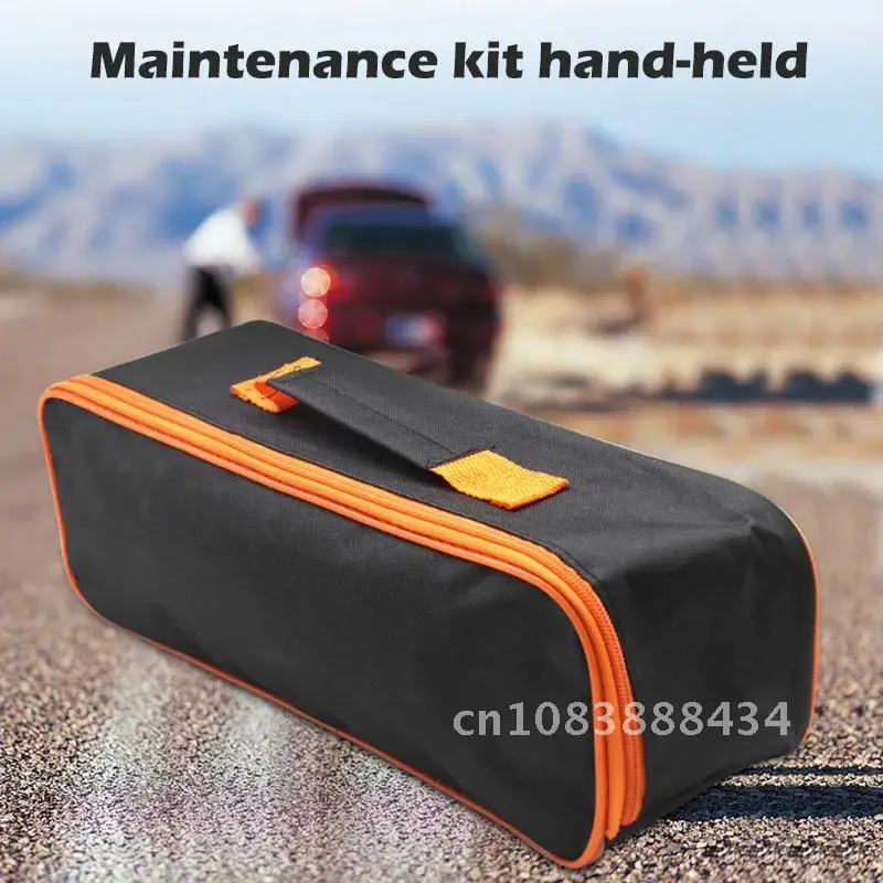 1 PC Black Car Wear Resistant Zipper Closure Practical Storage Case With Handle Durable Portable Pouch Vacuum Cleaner Tool Bag