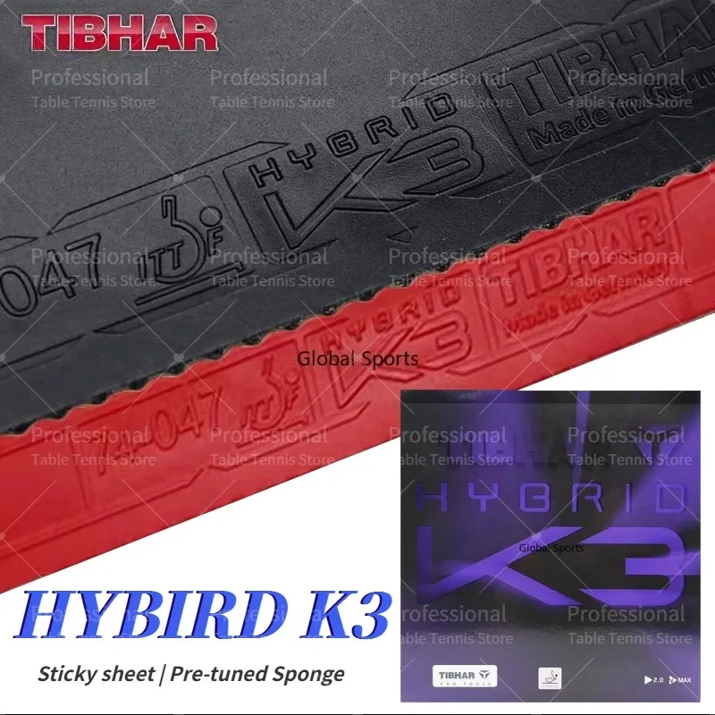 

Original TIBHAR HYBRID K3 Table Tennis Rubber Sticky Ping Pong Rubber Sheet with Pre-tuned ESN Cake Sponge Made in Germany