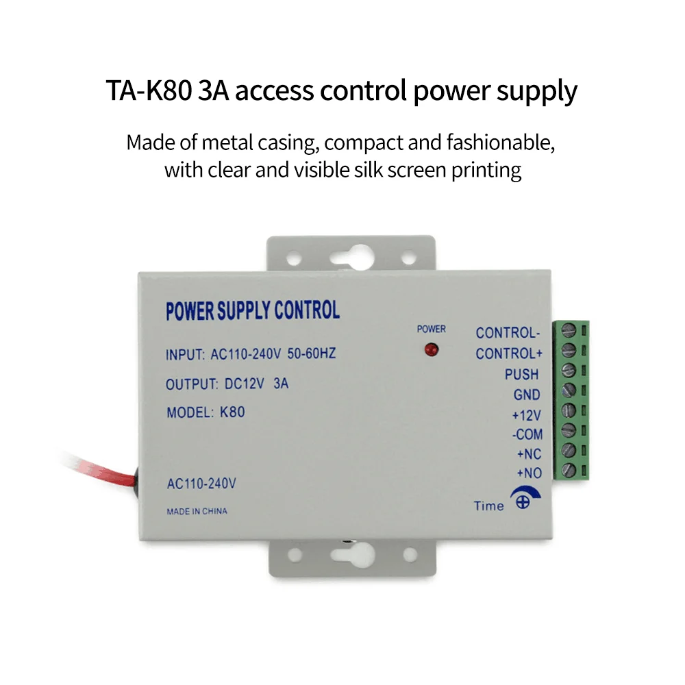 Sistema de Control de Acceso de puerta, interruptor de fuente de alimentación 3A, CA 100-240V, para cerradura eléctrica RFID, huella dactilar, Tuya,