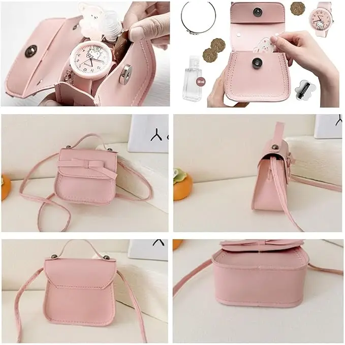 เด็กกระเป๋าและกระเป๋าถือน่ารัก Mini Bowknot Crossbody กระเป๋าแฟชั่นสาวน้อยเหรียญขนาดเล็กกระเป๋าเด็กวัยหัดเดินกระเป๋าถือ