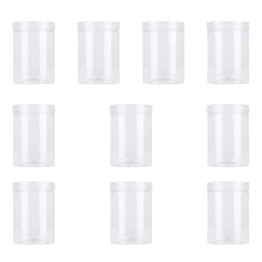 

10 Pcs Food Jar Storage Jars Coffee Container Airtight Containers with Lids Transparent
