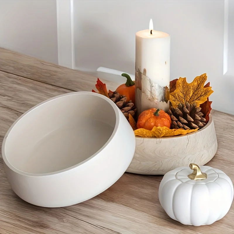 Extra large round silicone moulds for succulent pots, candle jars and resin crafts, concrete, plaster and clay casting moulds