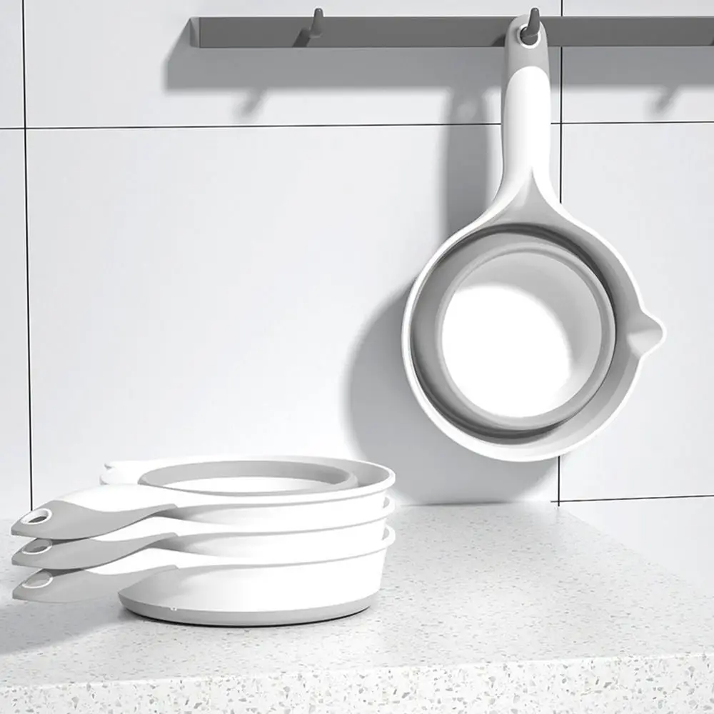 Cuchara de agua plegable creativa, cucharón de agua de cocina portátil suspendido, cucharón de agua grueso de gran capacidad para el hogar