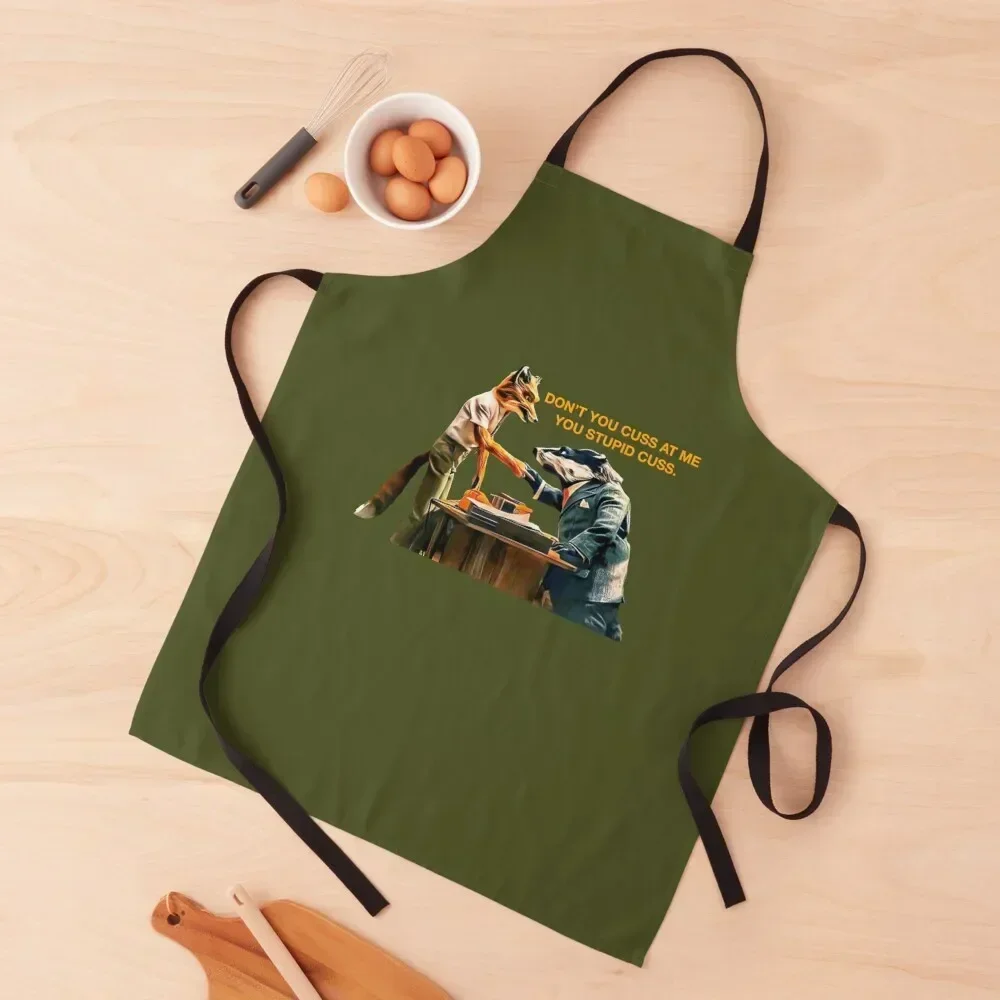 

Fantastic Mr. Fox - Cuss Apron Kitchen Novel Kitchen Accessories Chef Accessory Cooking Clothes Apron