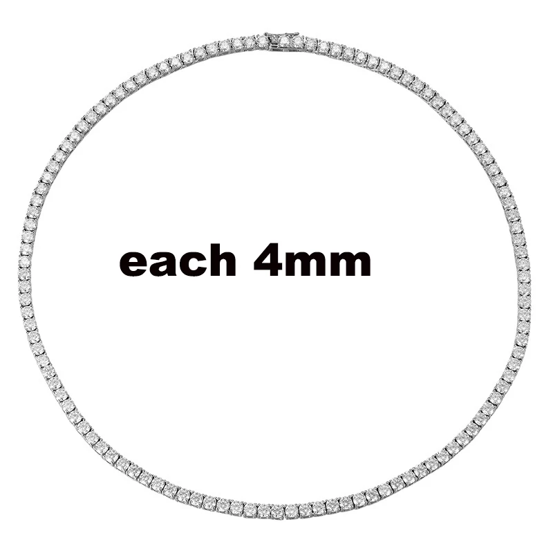 Smyoue 2,5-6,5mm Volle Moissanite Tennis Halskette für Frauen Funkelnden Diamant Anhänger 925 Sterling Silber Edlen Schmuck Geschenk GRA