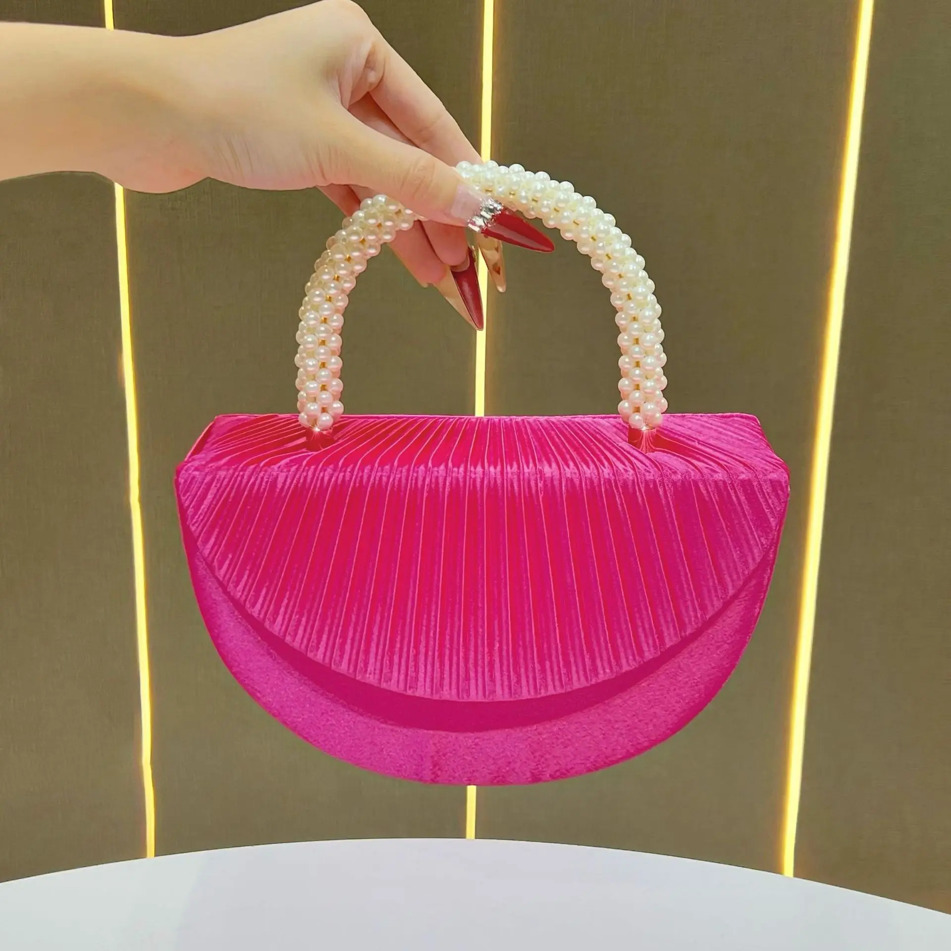 

pleated wedding bag wedding birthday banquet evening bag celebrity party dinner bag