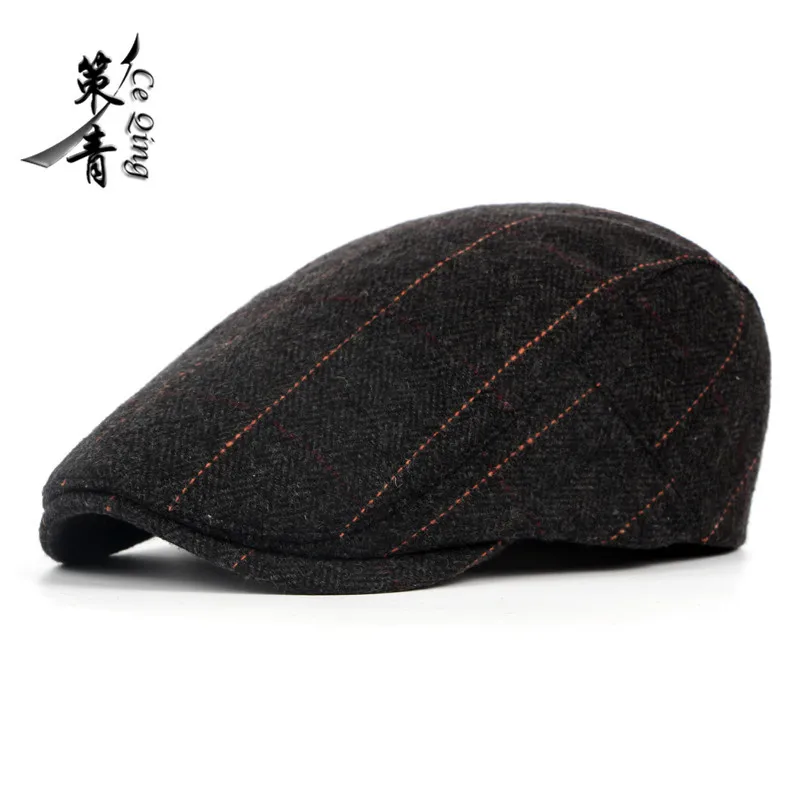 Beret Hat for Men Women Wool Felt Adjustable Newsboy Caps Cabbie Gatsby Flat Driving Caps Vintage Kpop Style