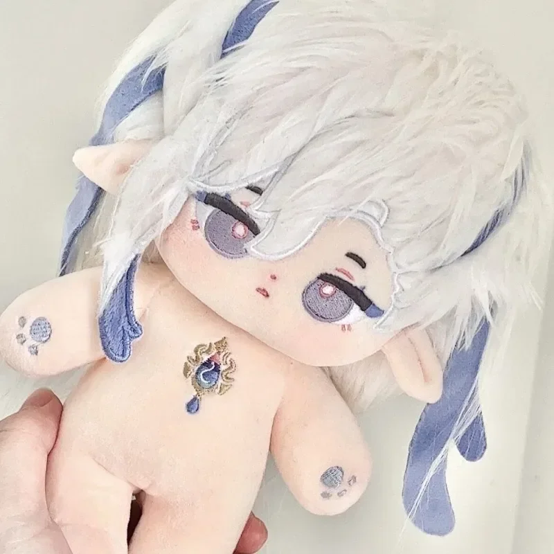 20cm Game Genshin Impact Neuvillette Kawaii Cosplay Anime Cotton Doll Body With Skeleton Cartoon DIY Soft Plushies Toy Fans Gift