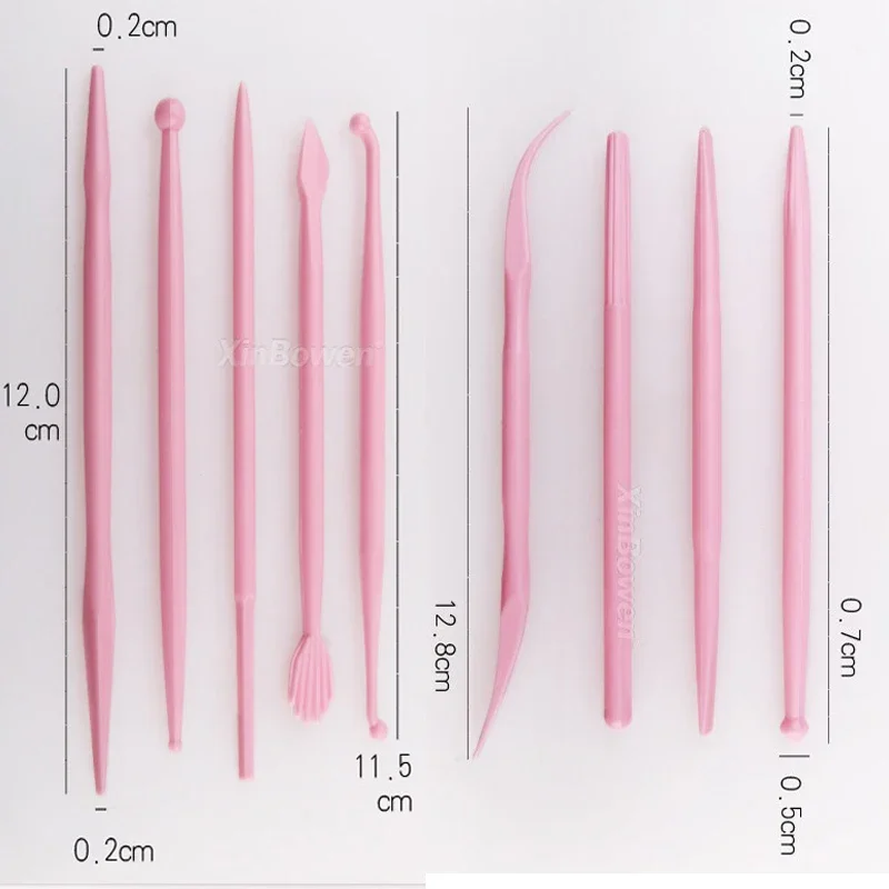 14 Pieces/set of Plastic Clay Carving Set Cake Decoration Tool Set for Shaping Clay Plasticine Tool Toy Polymer Modeling Tool