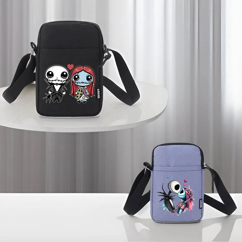 Disney The Nightmare Before Christmas Jack Sally Mini Women's Bags Causal Mobile Phone Ladies Fashion Coin Purse Women's Handbag