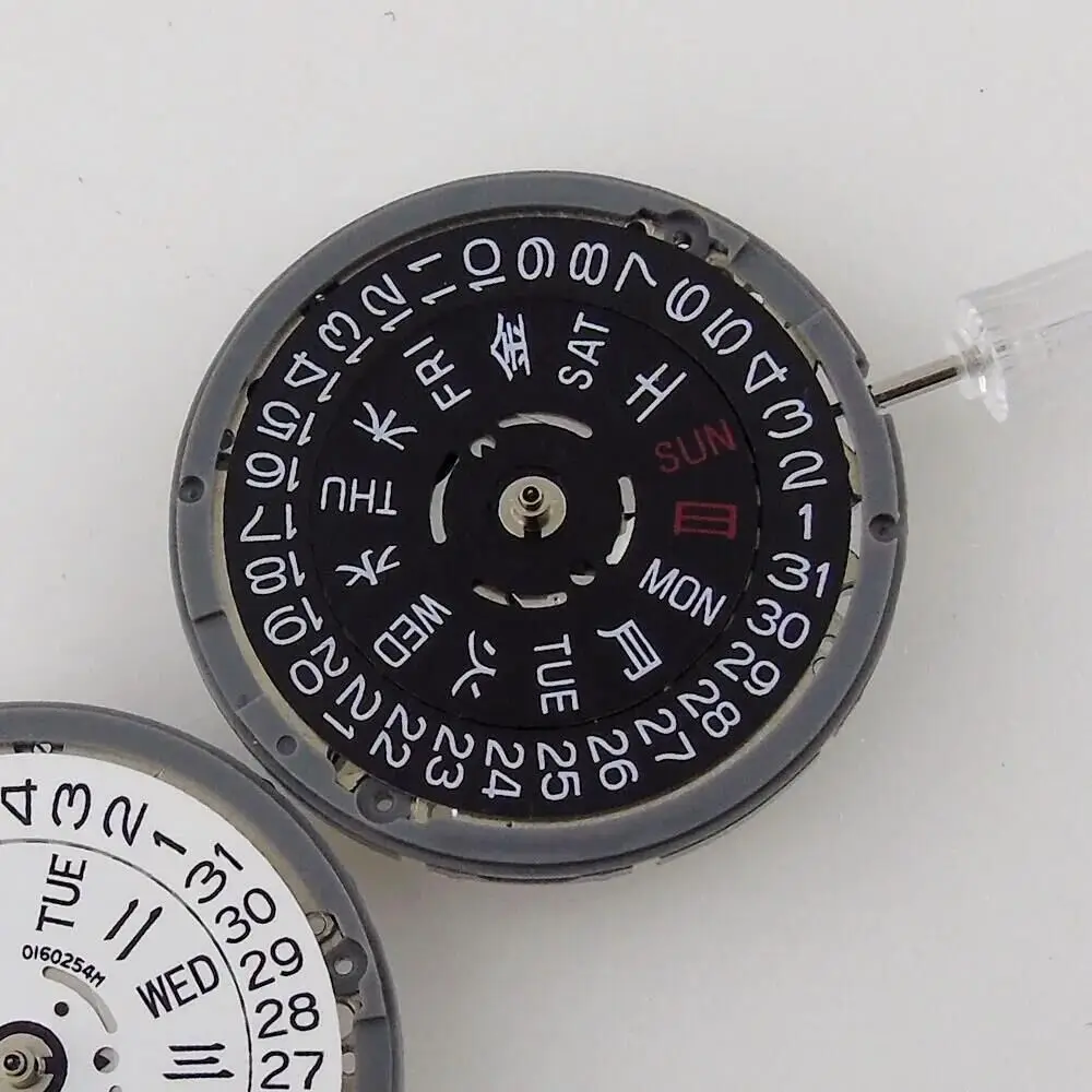 3.8H movimento originale NH36A per SKX Watch Mod Seik parti di ricambio calendario doppia settimana Kit di strumenti di riparazione ruota dati nera
