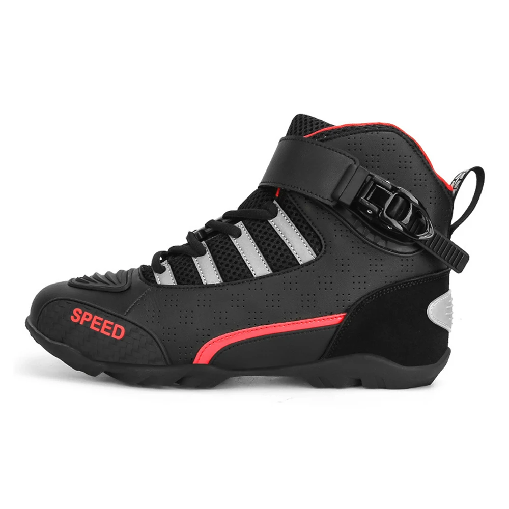 Motorcycle Boots Man Breathable Motorcycle Shoes Wear-Resistant Motocross Boot Anti-Slip Anti-Fall Motorcycle Equipment